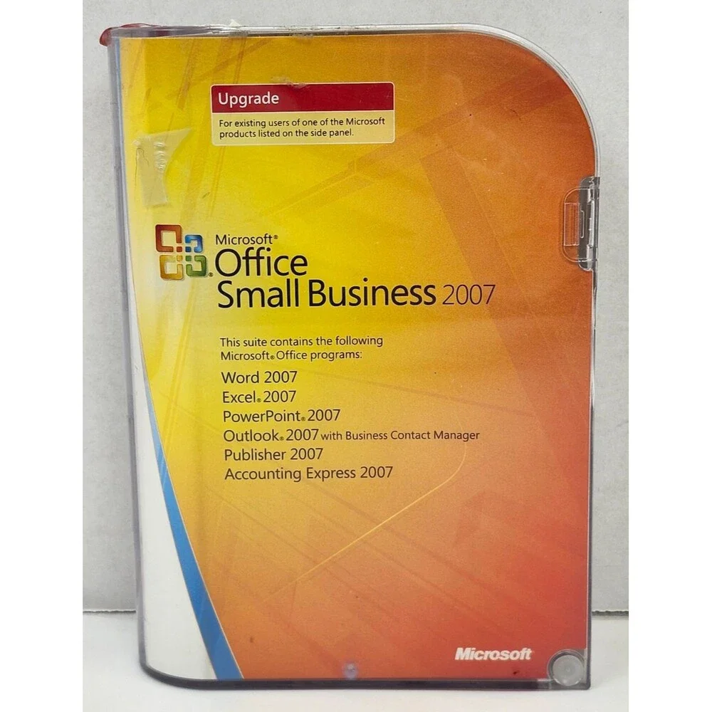 Microsoft Office Small Business 2007 Upgrade Software Excel Word PowerPoint